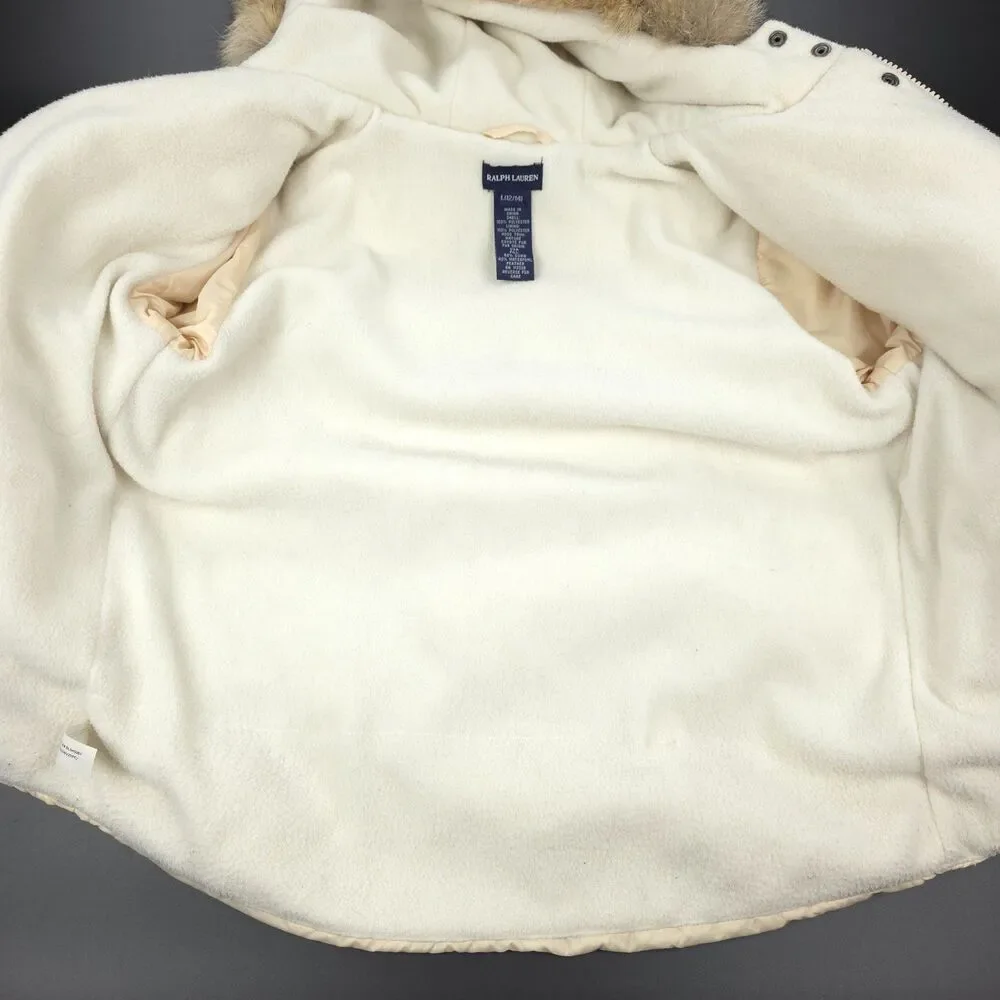 RALPH LAUREN Coyote Fur Down Parka Insulated Puffer Jacket Snow Ski Fleece Hood